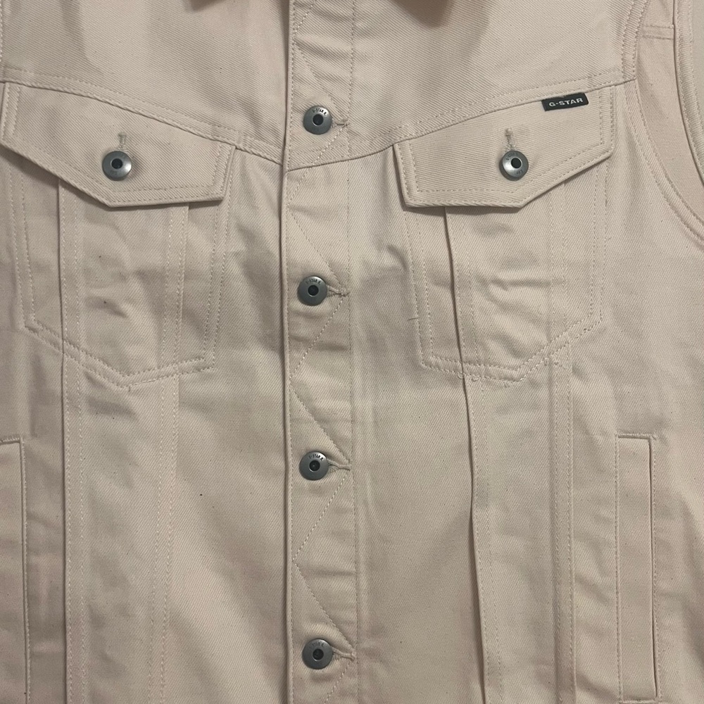 G Star Oversized Denim Vest Size Small New - Picture 3 of 9